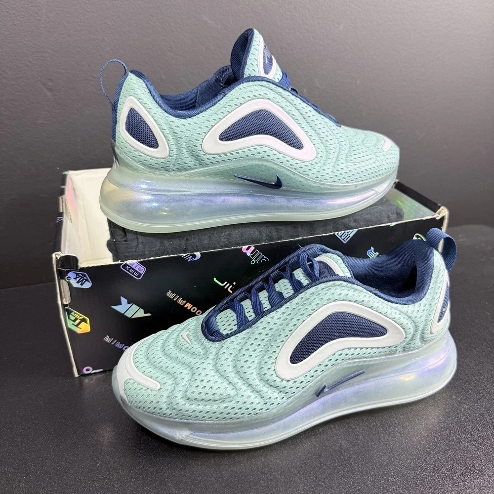 Nike Air Max 720 Youth Size 4.5 women's 6 Northern Lights Day Silver Navy blue
